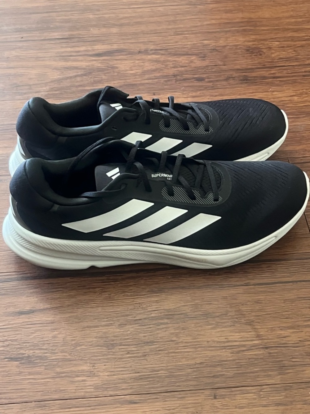 adidas Black and White Men's Running Shoes - Cushioned Sole